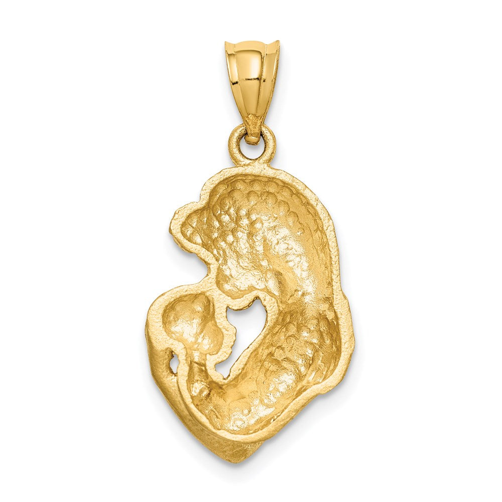 Charlie & Co Jewelry | 14k Brushed Diamond-cut Mom/baby Pendant - Model C4540