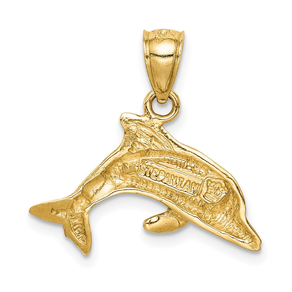 Charlie & Co Jewelry | 14k Lab Created Opal Dolphin Pendant - Model C4596