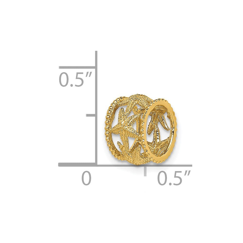 Charlie & Co Jewelry | 14k Polished Starfish Slide - Model C4636