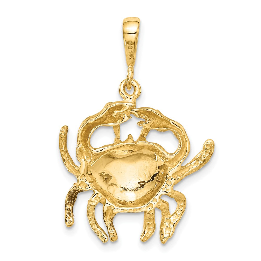 Gold large Satin Diamond-cut Cancer Zodiac Charm Model-C467 - Charlie & Co. Jewelry