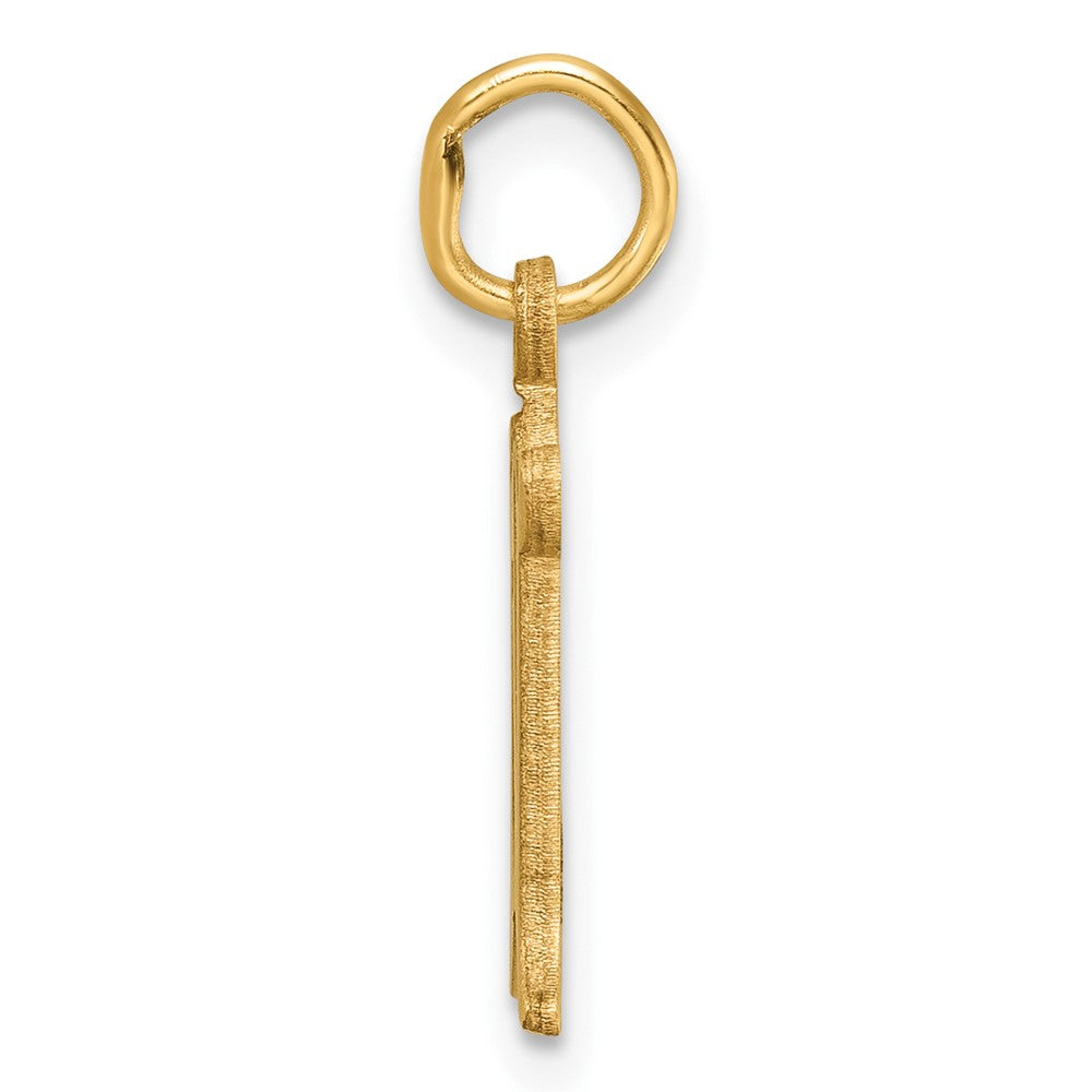 14K Gold Elegant Letter 'E' Charm - Charlie & Co. Jewelry