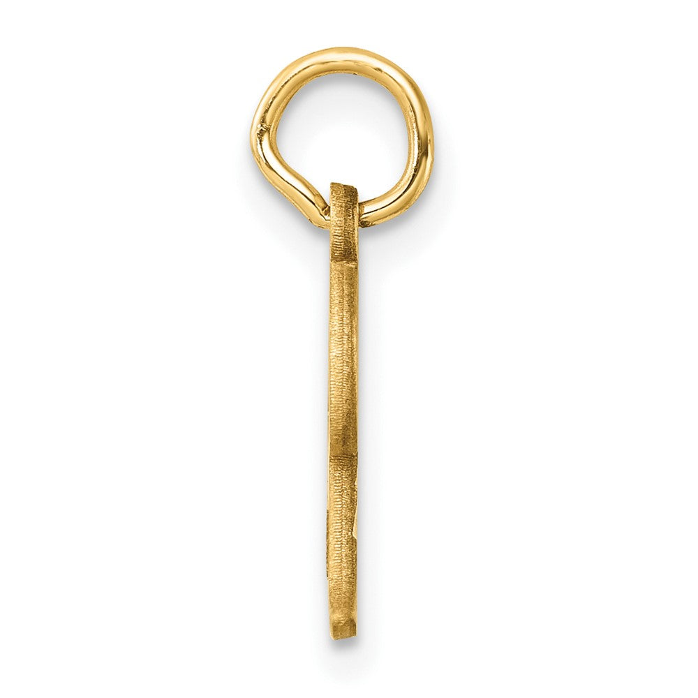 14K Gold Elegant Letter 'F' Charm - Charlie & Co. Jewelry