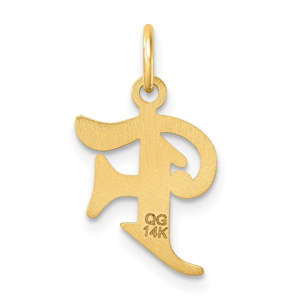 14K Gold Elegant Letter 'F' Charm - Charlie & Co. Jewelry