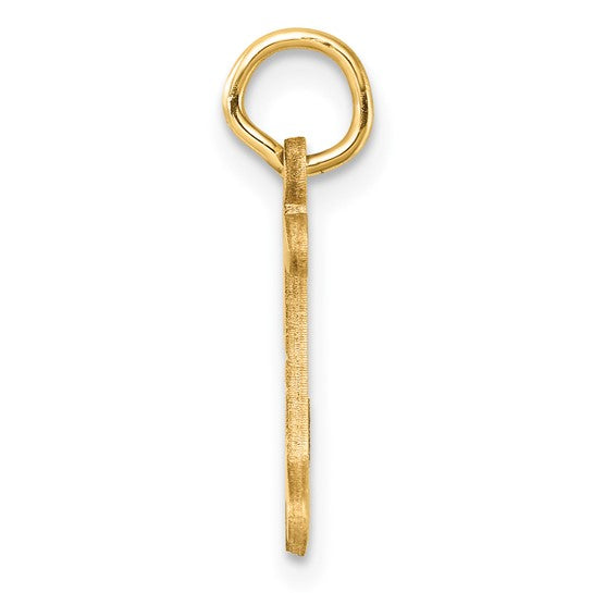 14K Gold Elegant Letter 'I' Charm - Charlie & Co. Jewelry