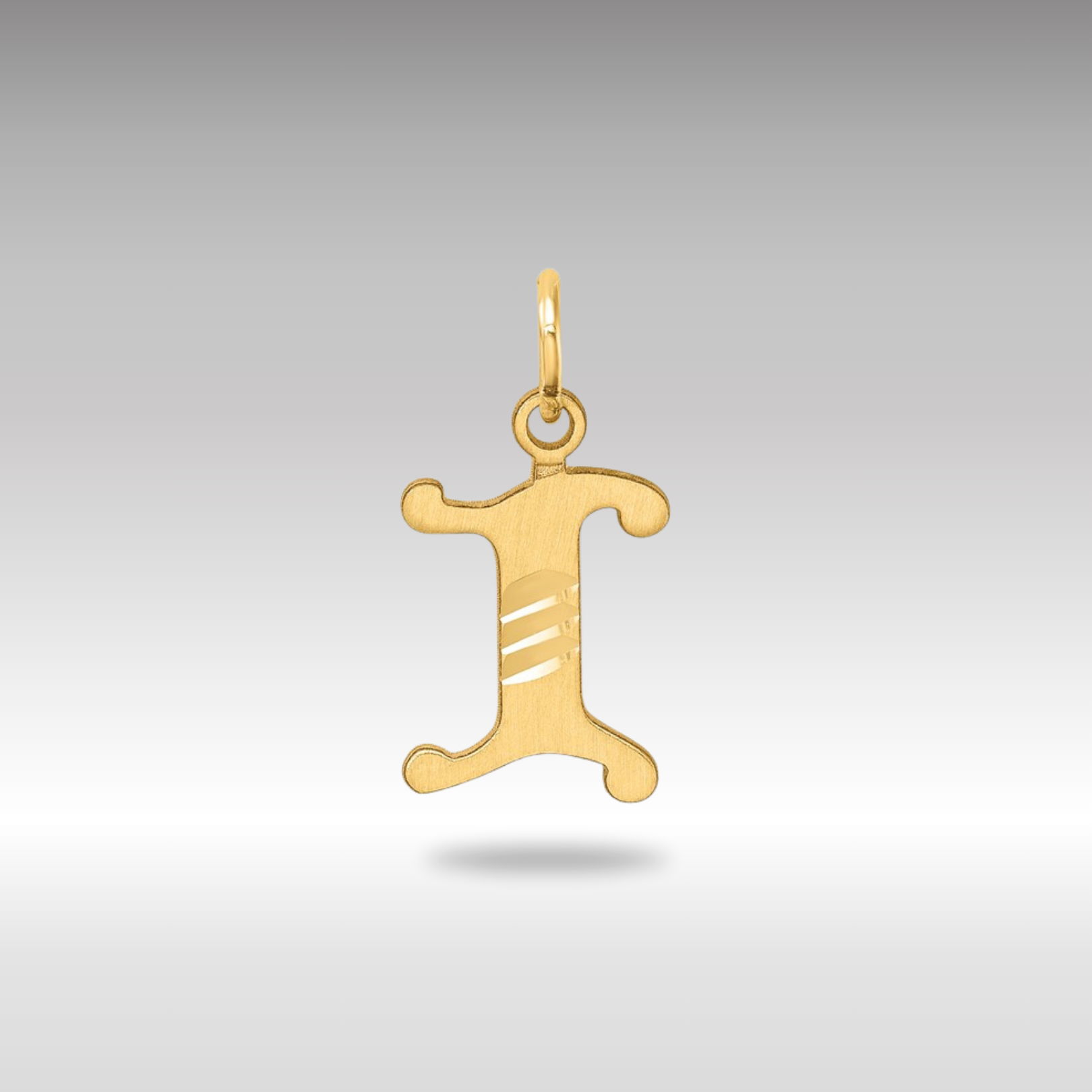 Gold Old English Letter 'I' Pendant - Model C4833 - Charlie & Co. Jewelry