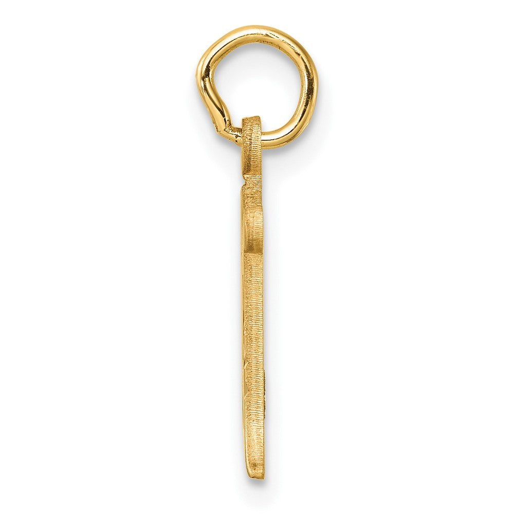 14K Gold Elegant Letter 'M' Charm - Charlie & Co. Jewelry
