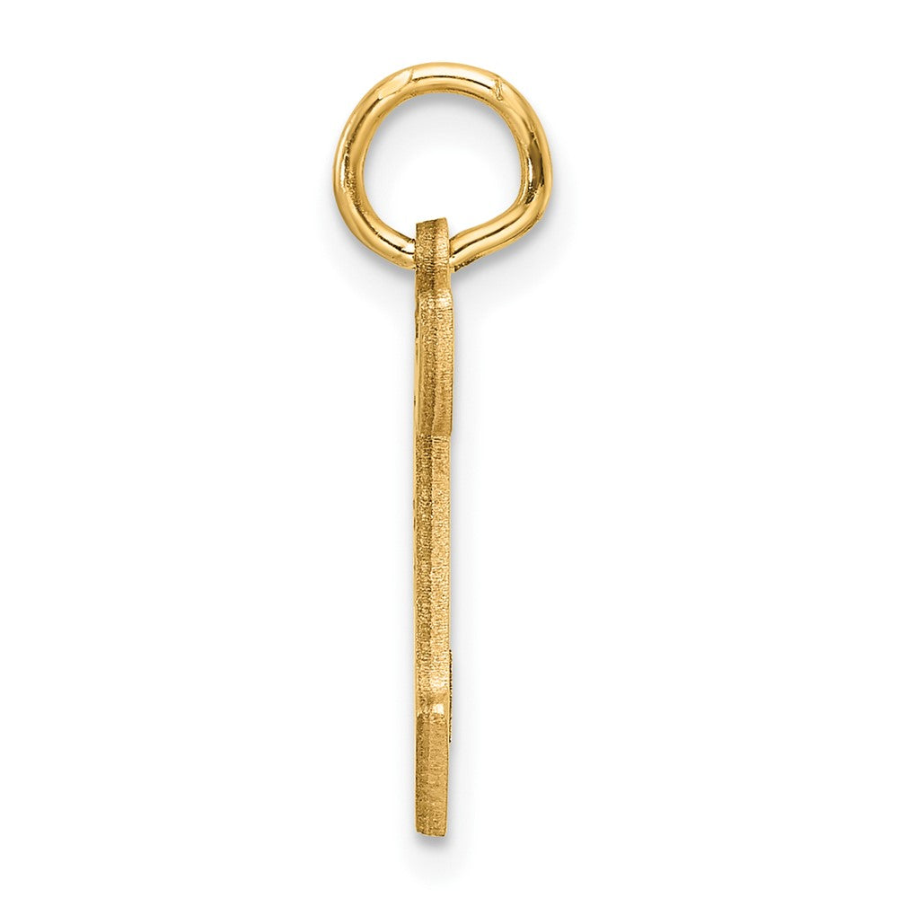 14K Gold Elegant Letter 'T' Charm - Charlie & Co. Jewelry