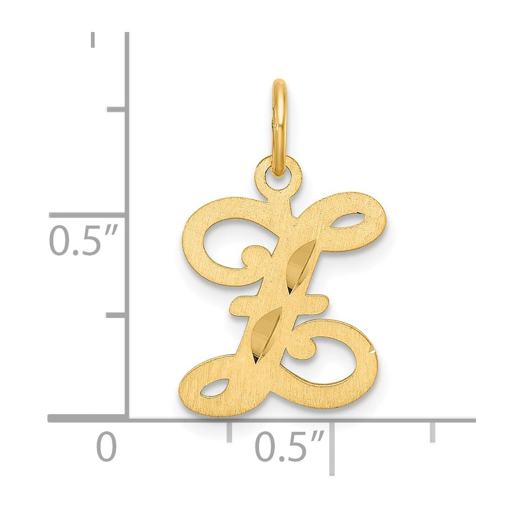 14K Gold Elegant Letter 'Z' Charm - Charlie & Co. Jewelry