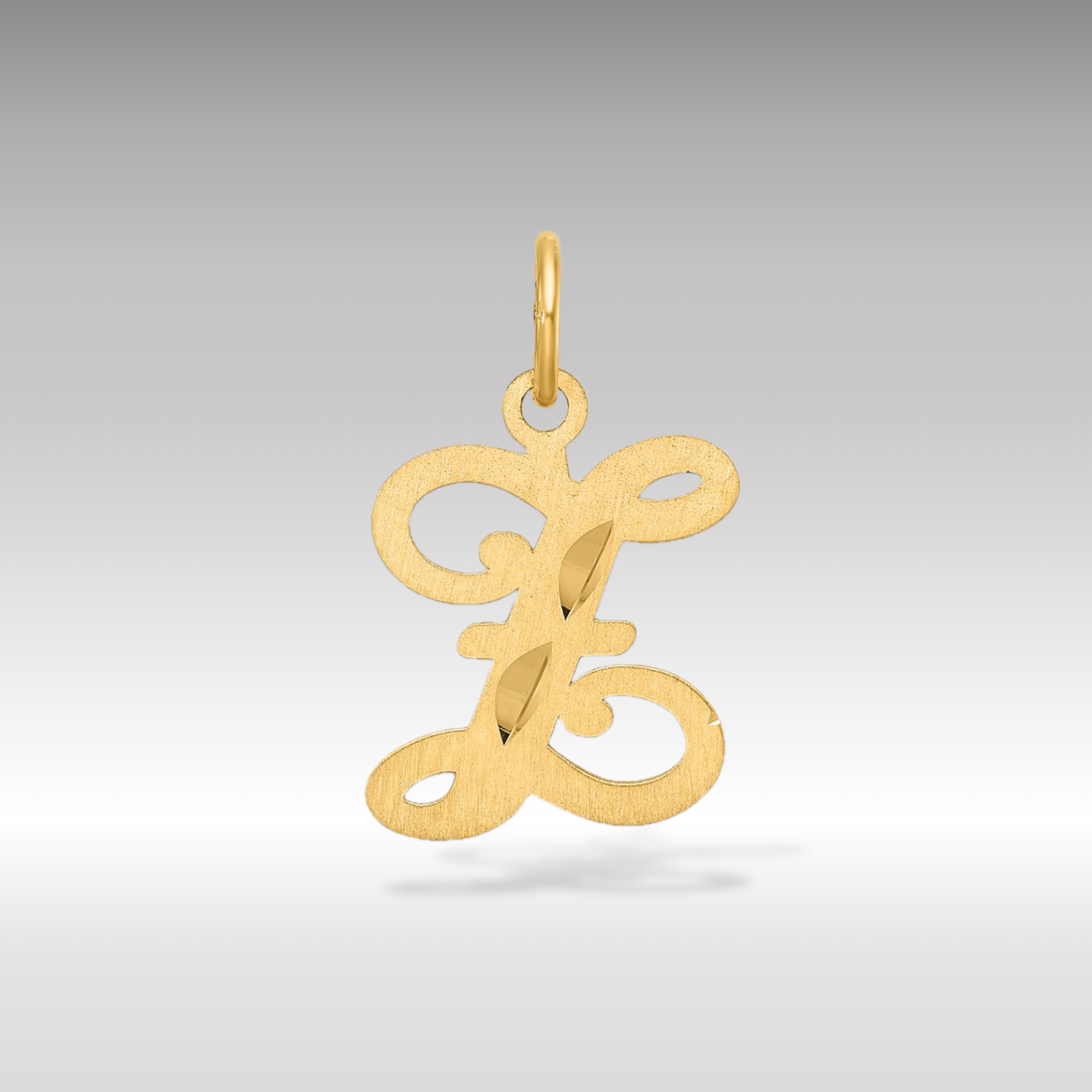14K Gold Elegant Letter 'Z' Charm - Charlie & Co. Jewelry