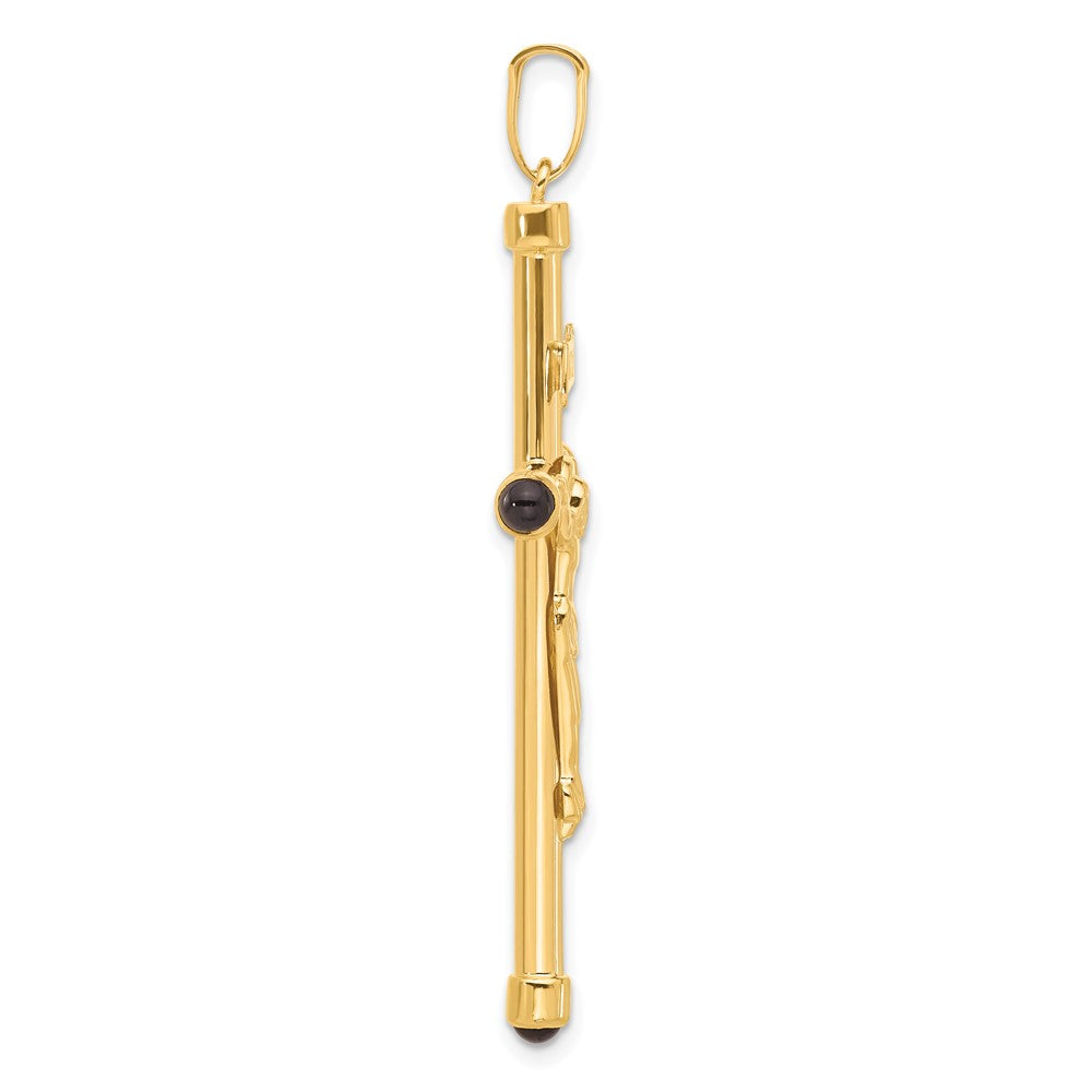 Charlie & Co Jewelry | 14k Polished Crucifix Onyx Pendant - Model C4959