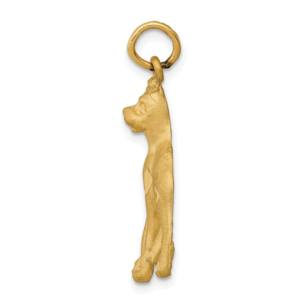 14K Gold Solid Polished Boxer Necklace Pendant - Charlie & Co. Jewelry