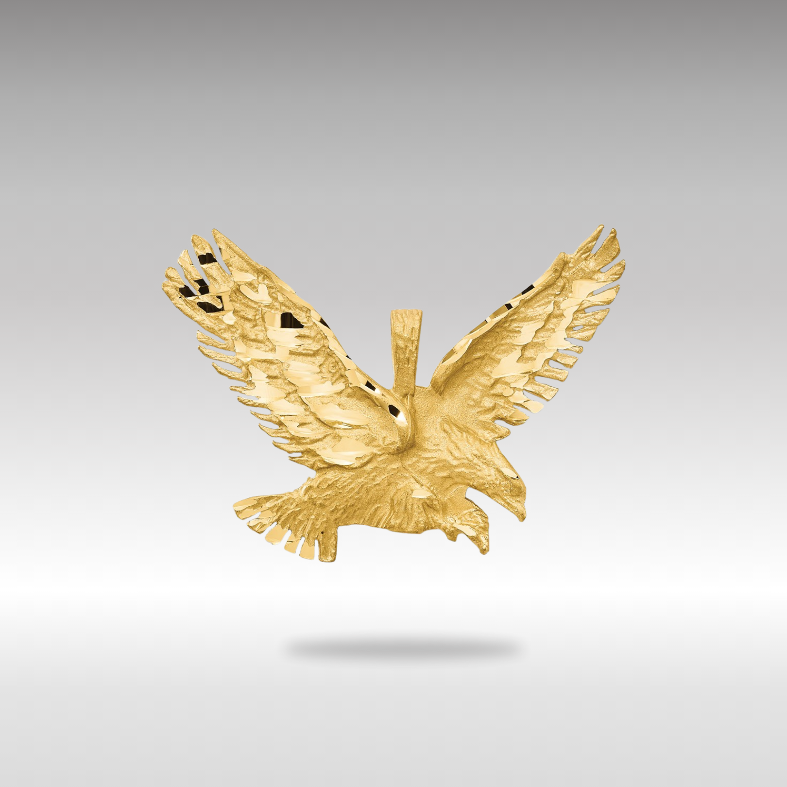 14K Gold Extra Large Flying Eagle Pendant Model C542 Charlie