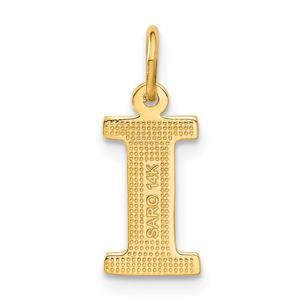 Charlie & Co Jewelry | 14ky Satin Diamond-cut Letter I Initial Charm - Model C566I