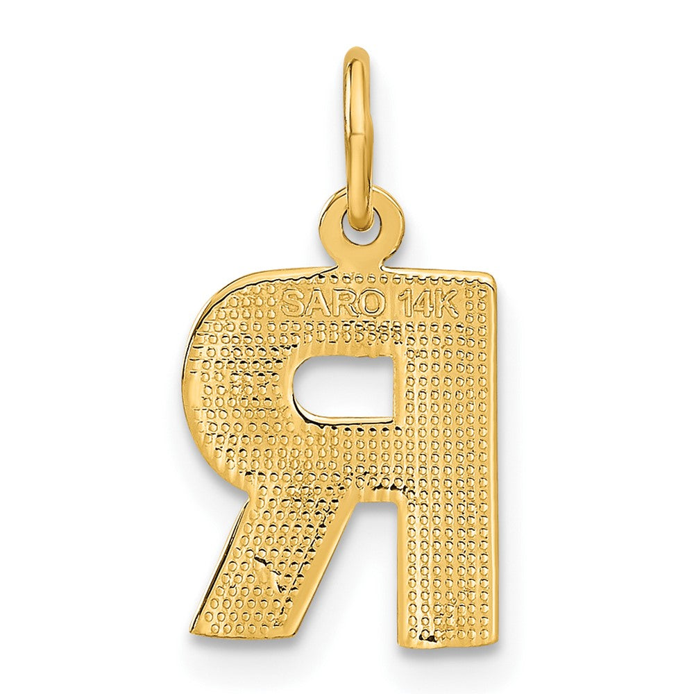 Charlie & Co Jewelry | 14ky Satin Diamond-cut Letter R Initial Charm - Model C566R