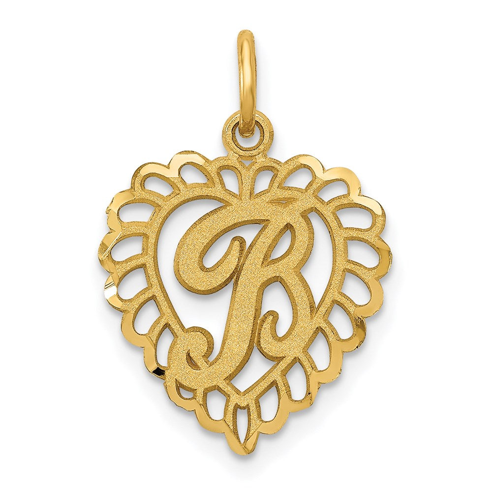 Charlie & Co Jewelry | 14k Heart Letter B Charm - Model C568B