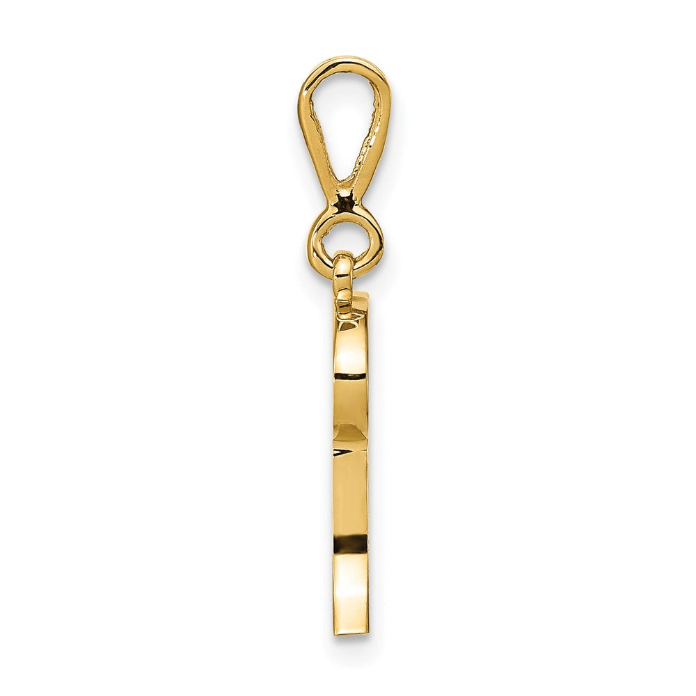 Charlie & Co Jewelry | 14ky Polished Script Filigree Letter I Initial Pendant - Model C569I