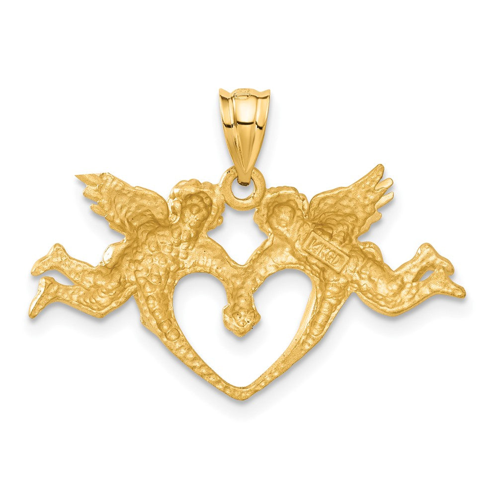 Charlie & Co Jewelry | 14k Satin Angels Heart Pendant - Model C72