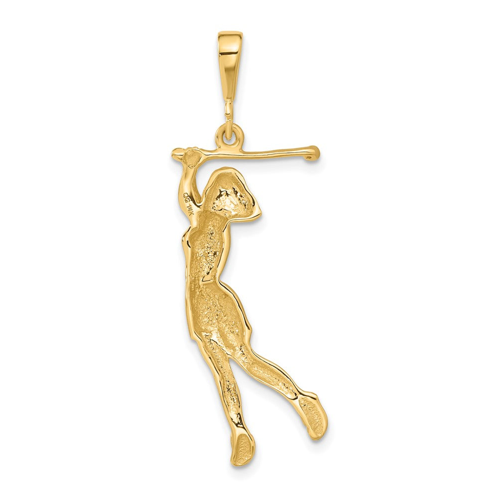Charlie & Co Jewelry | 14k Female Golfer Pendant - Model C727