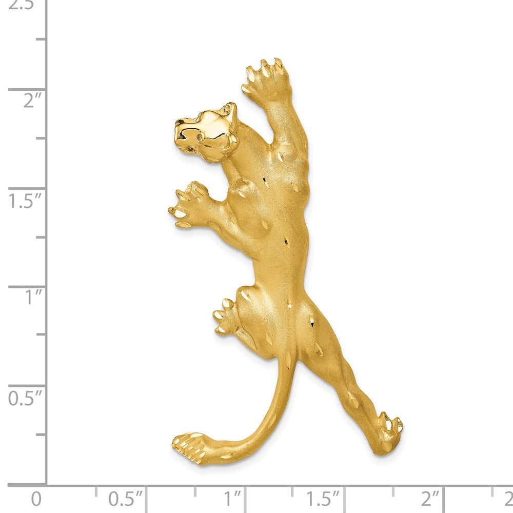 Gold Extra Large Panther Pendant Slide - Model C90 - Charlie & Co. Jewelry