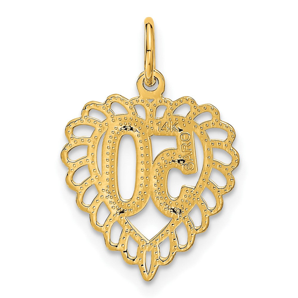 Charlie & Co Jewelry | 14k 50 In Heart Charm - Model C987