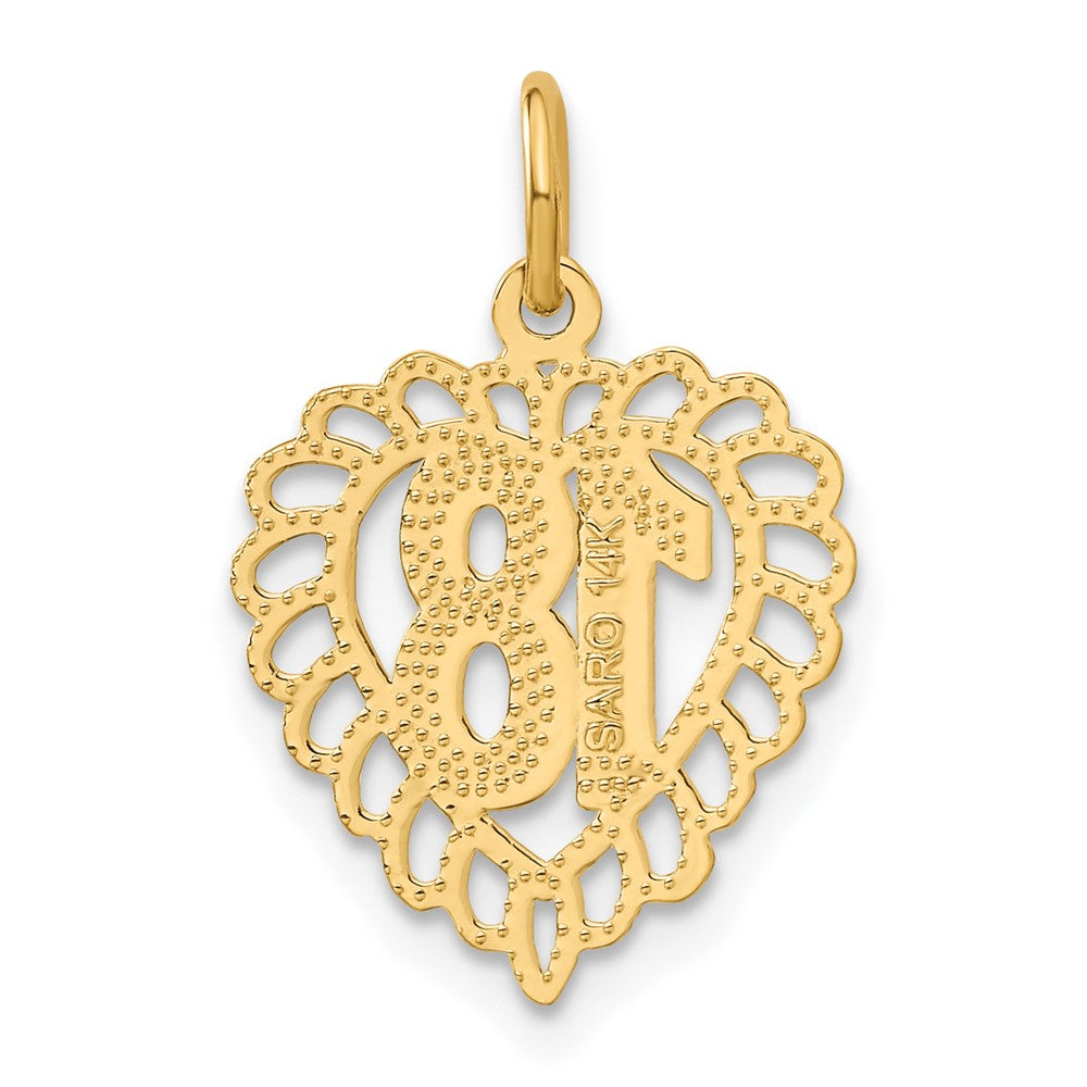 Charlie & Co Jewelry | 14k 18 Heart Charm - Model C990