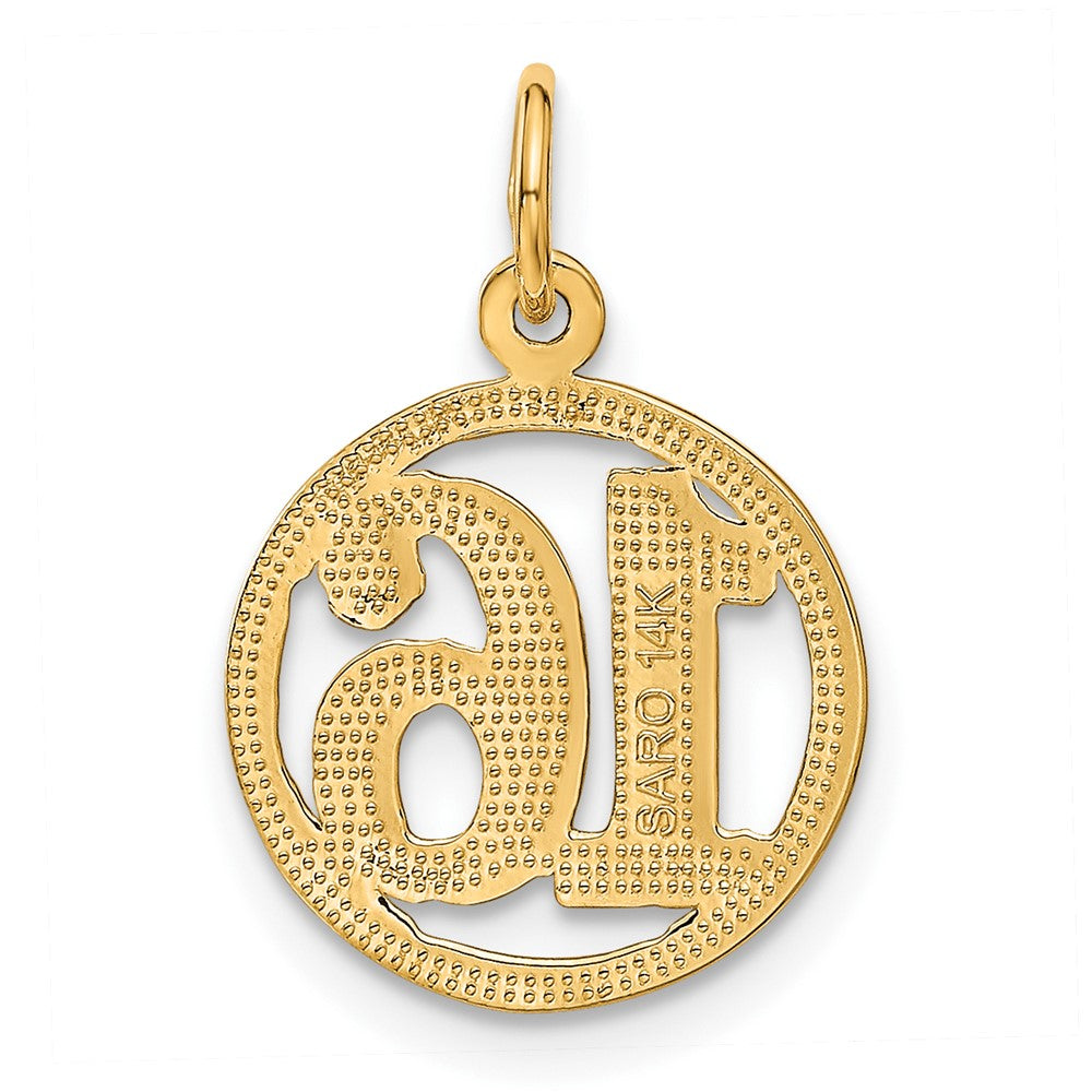Charlie & Co Jewelry | 14k #16 In A Circle Pendant - Model C993