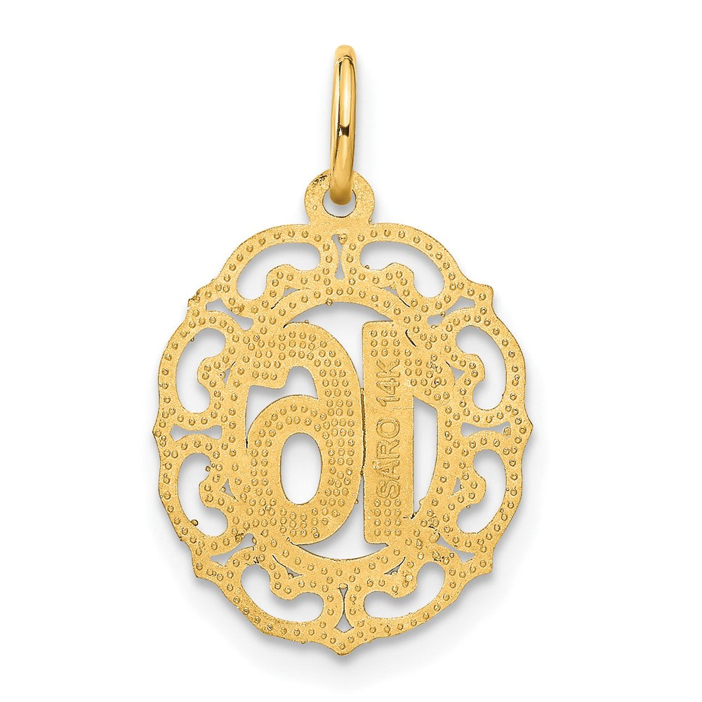 Charlie & Co Jewelry | 14k #16 In Oval Circle Pendant - Model C994
