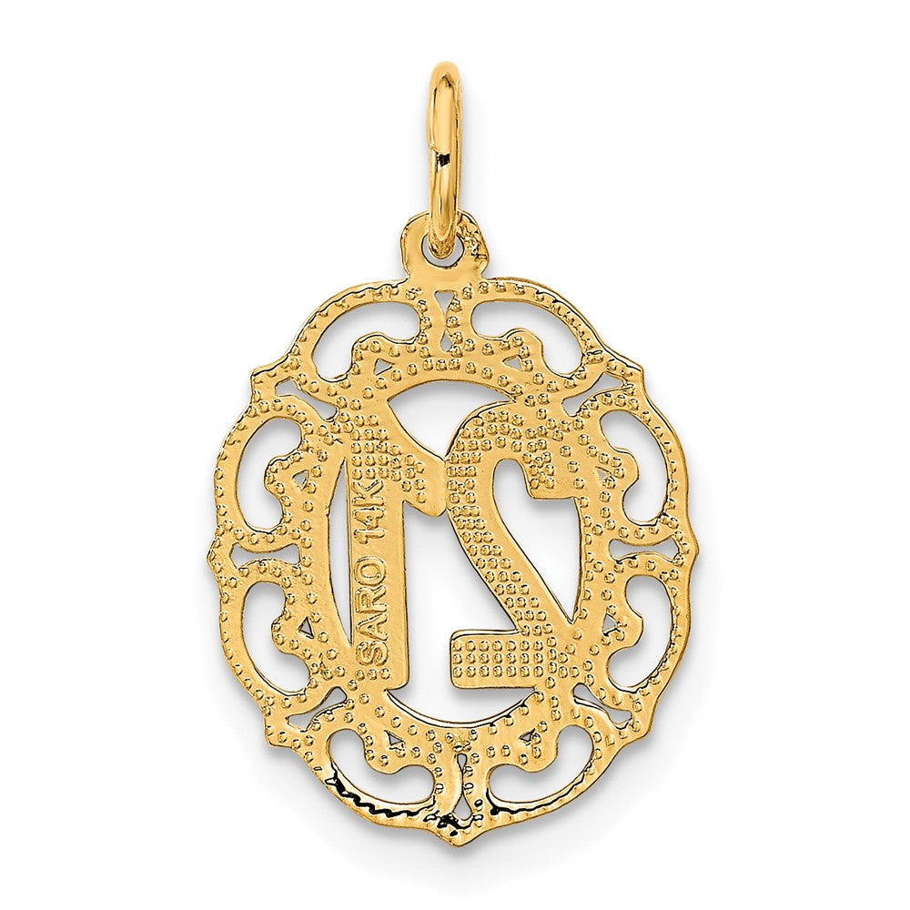 Charlie & Co Jewelry | 14k Diamond-cut 21 In Oval Pendant - Model C996