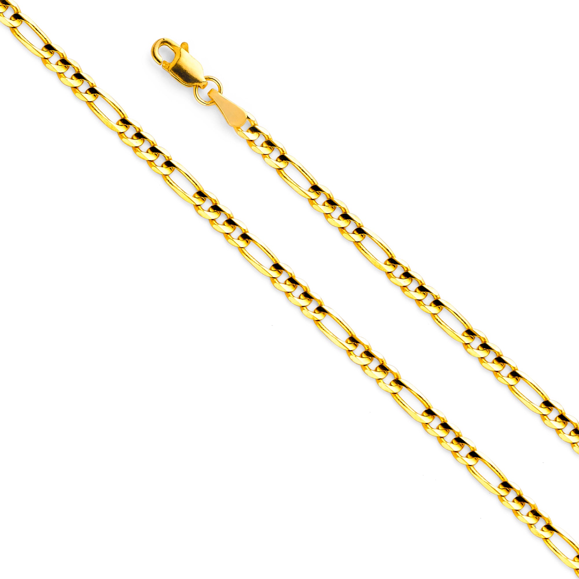 3.1mm 14K Gold Figaro Chain - Model 0103