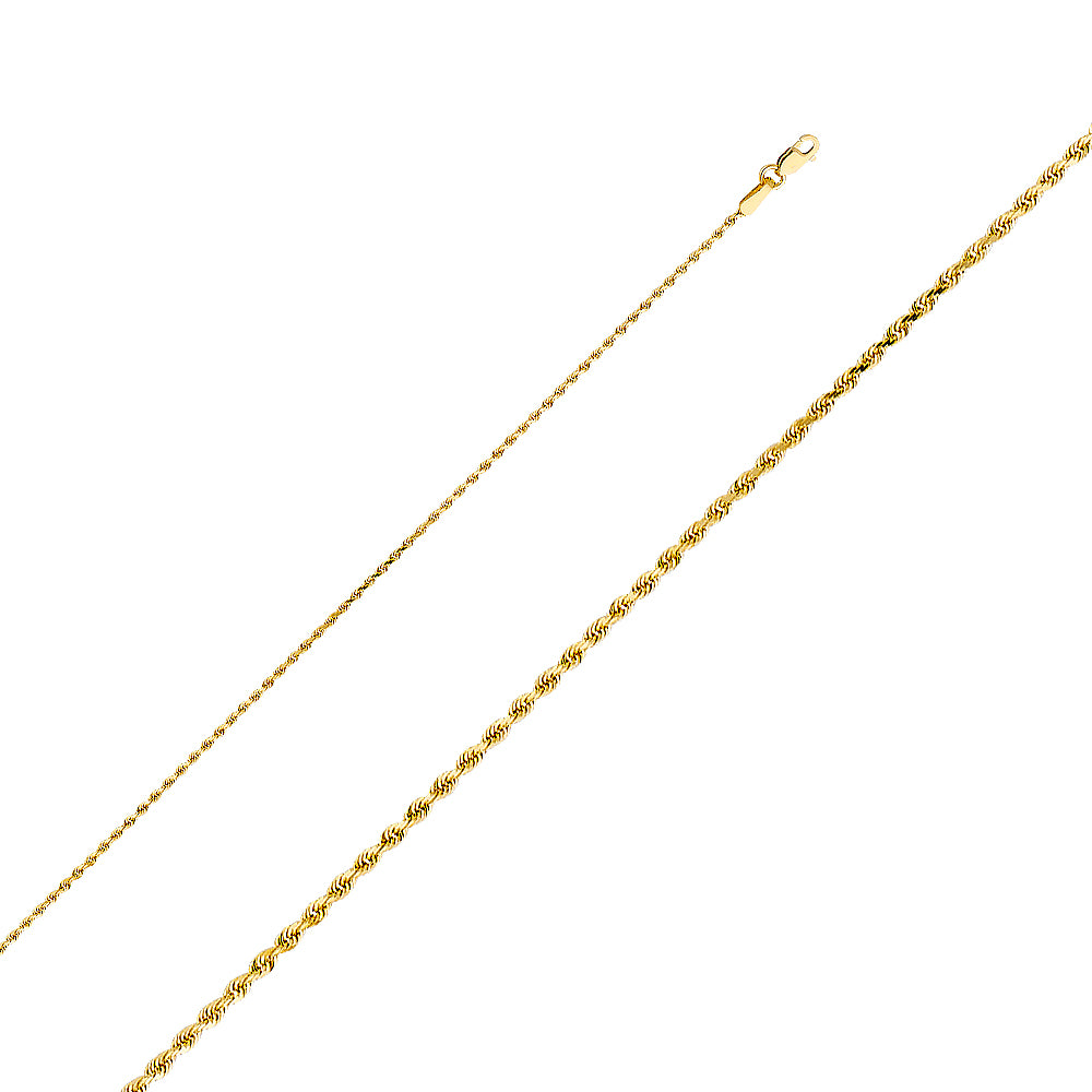 14k 1.2mm Solid Dc Rope Chain - Model CH-0141 - Charlie & Co. Jewelry