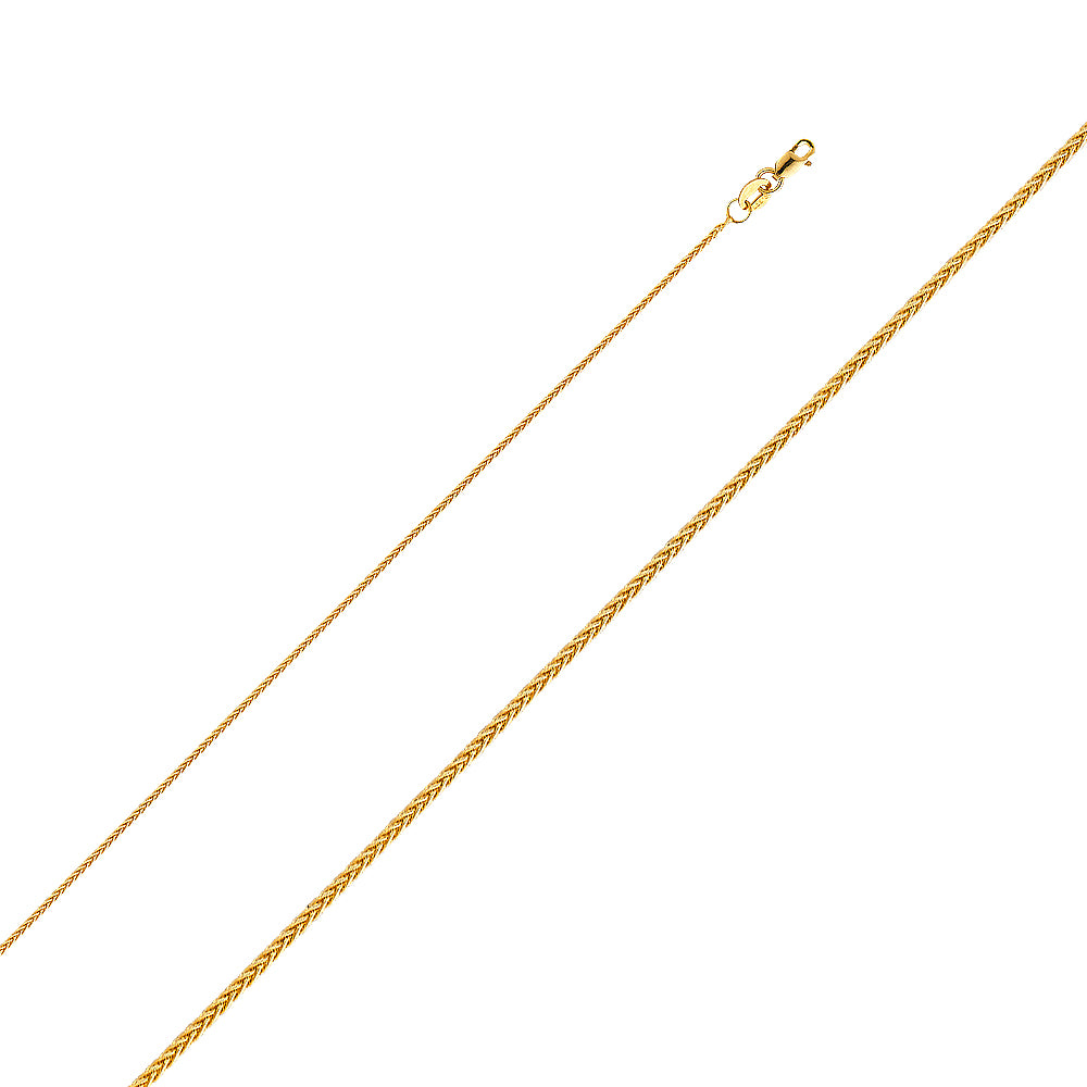 14k Gold 1.1mm Round Wheat Chain - Model CH-0196