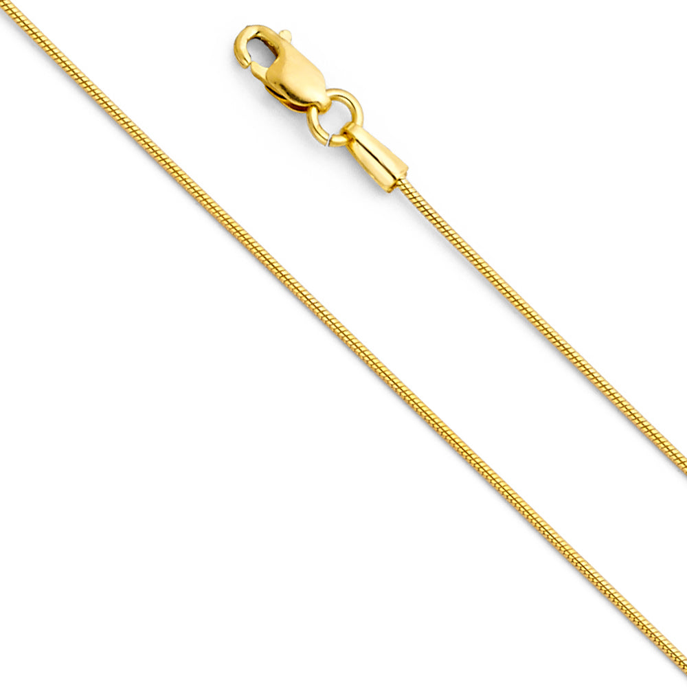 14k Gold 0.7mm Round Polished Snake Chain - Model CH-0201
