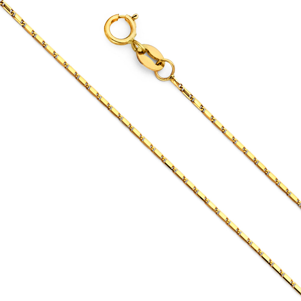 14k 1.0mm Dc Snail Chain - Model CH-0218 - Charlie & Co. Jewelry
