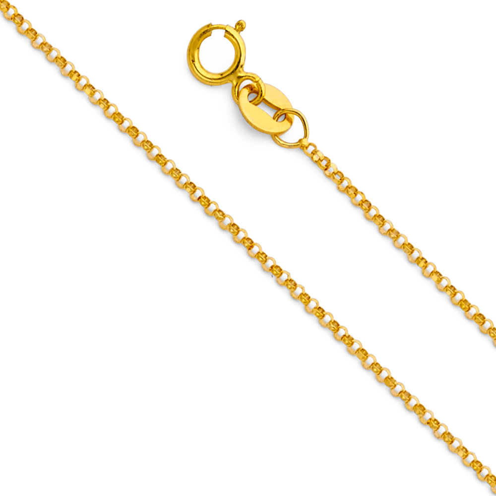 1.2mm 14K Gold Round Rolo Cable Chain - Model 0227
