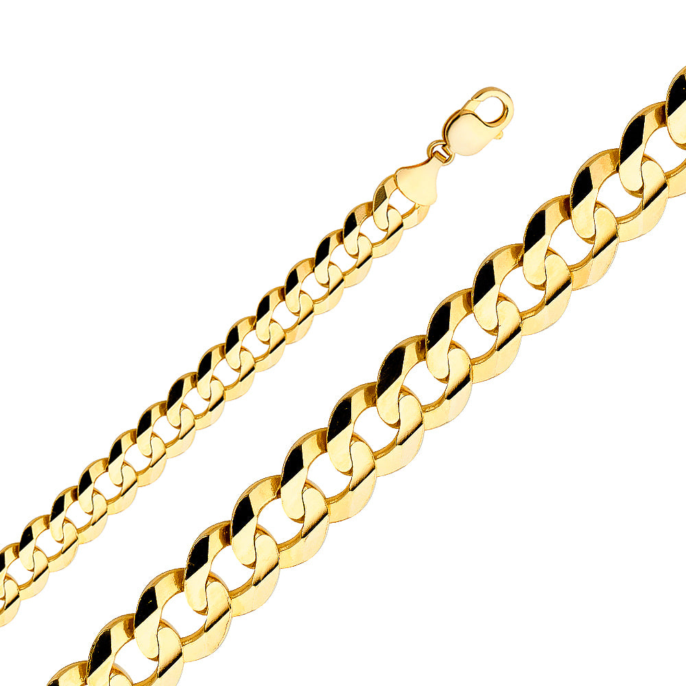 14k Gold 14mm Concave Cuban Chain - Model CH-0310