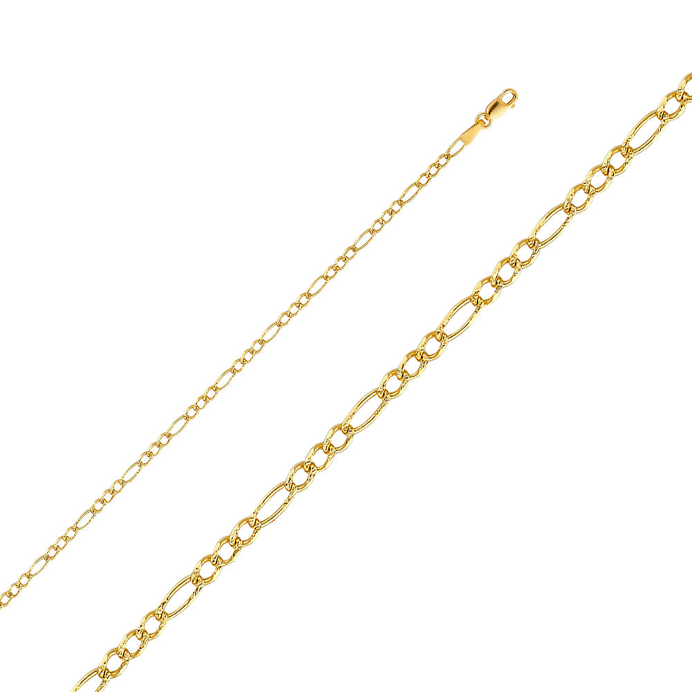 14k Gold 2.7mm Figaro Chain - Model CH-0355