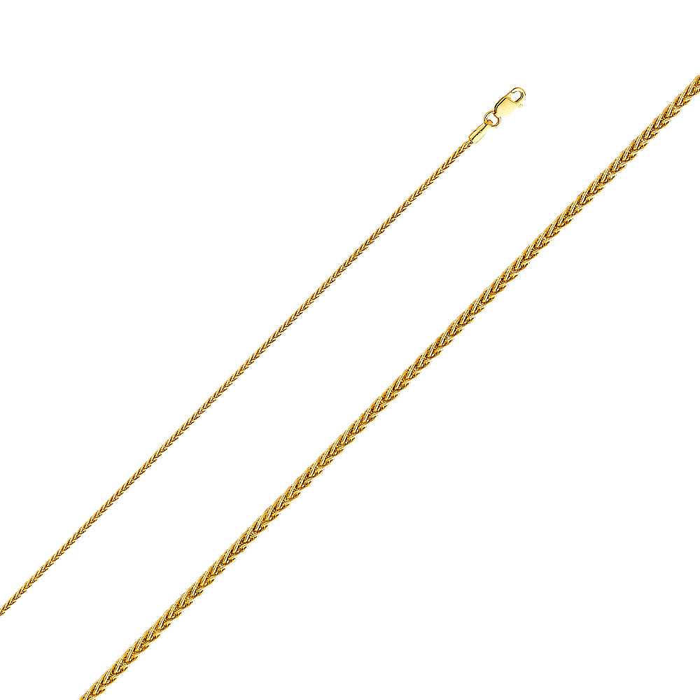 14k Gold 1.4mm Round Wheat Chain - Model CH-0467