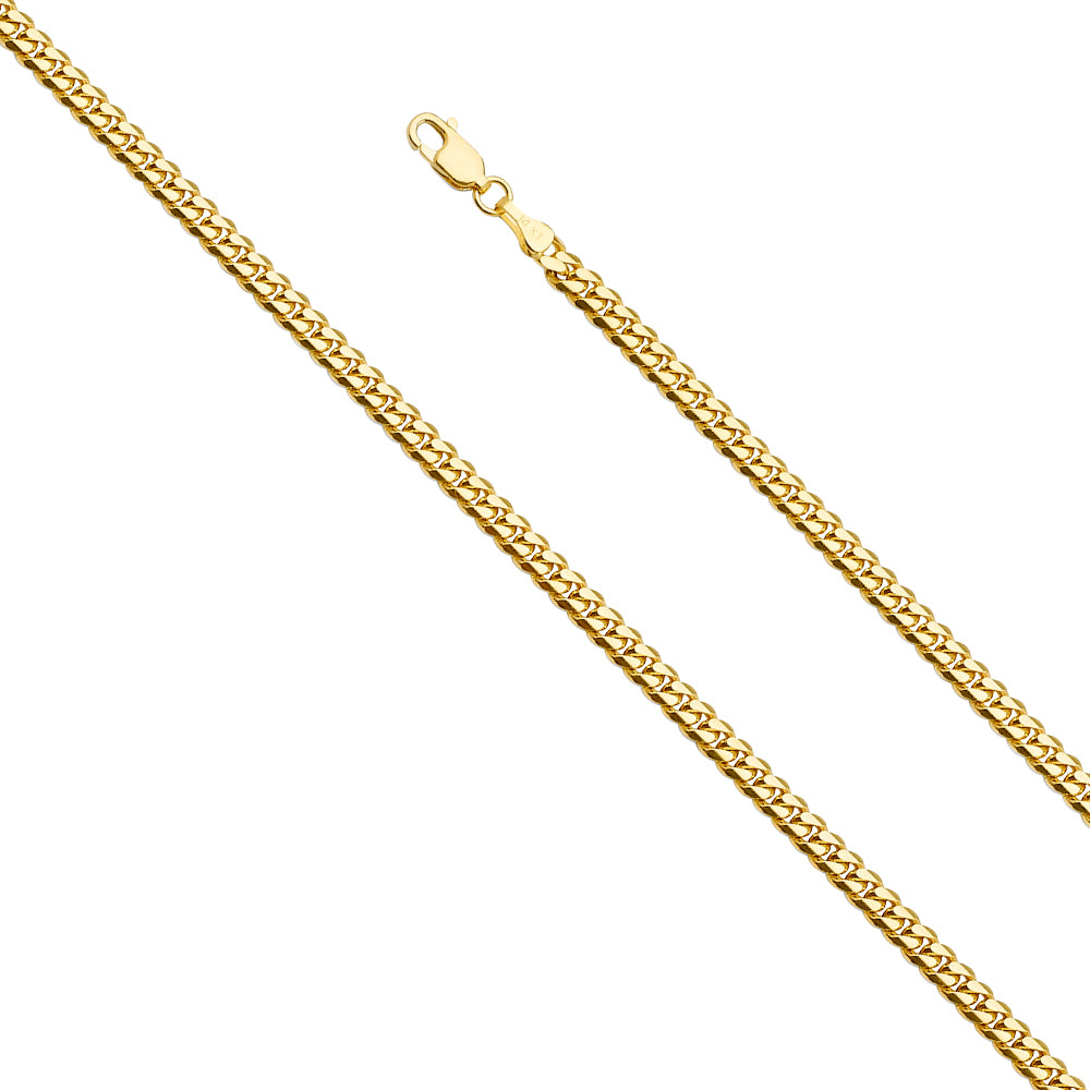 14k Gold 4.0mm Solid Miami Cuban Chain - Model CH-0519