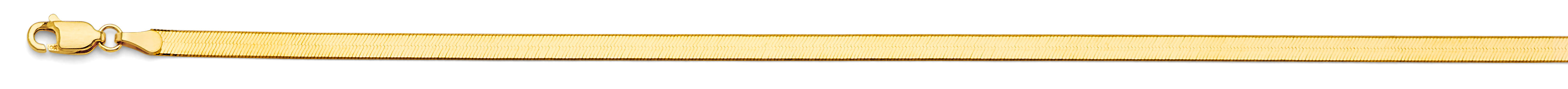 14k 3.5mm Flex Herringbone Chain - Model CH-0627 - Charlie & Co. Jewelry