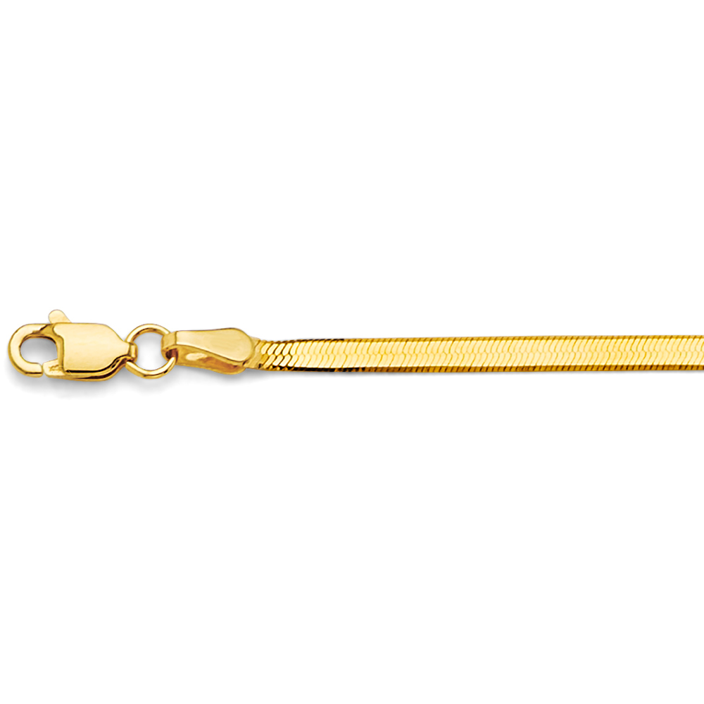 14k 2.5mm Flex Herringbone Chain - Model CH-0628 - Charlie & Co. Jewelry