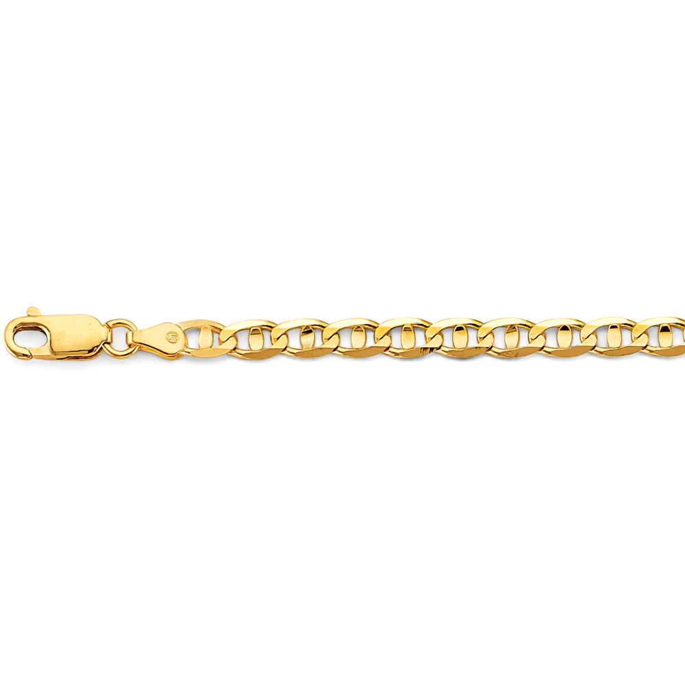 14k 4.2mm Light Mariner Chain Bracelet 7.5 Inch - Model CH-0634