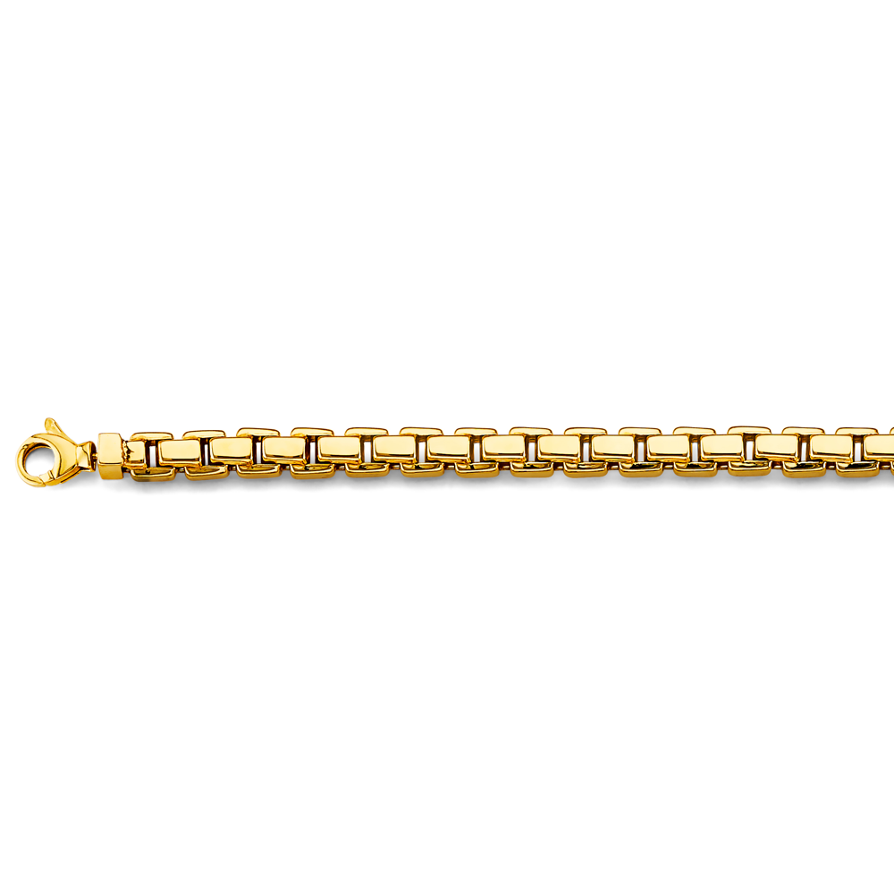 14k 5.4mm Hollow Box Chain Bracelet 8.5 Inch - Model CH-0645