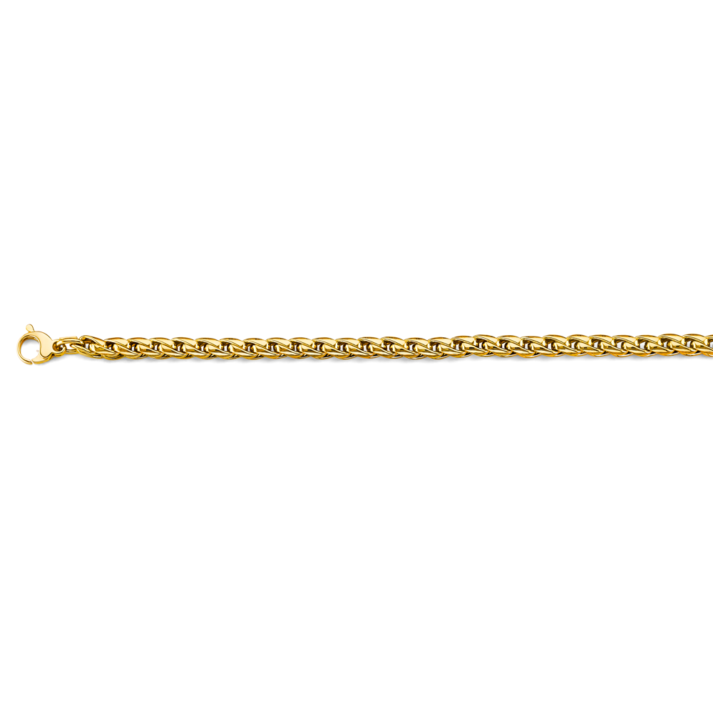 14k Gold 5.0mm Hollow Roundish Franco Bracelet 8 Inch - Model CH-0646