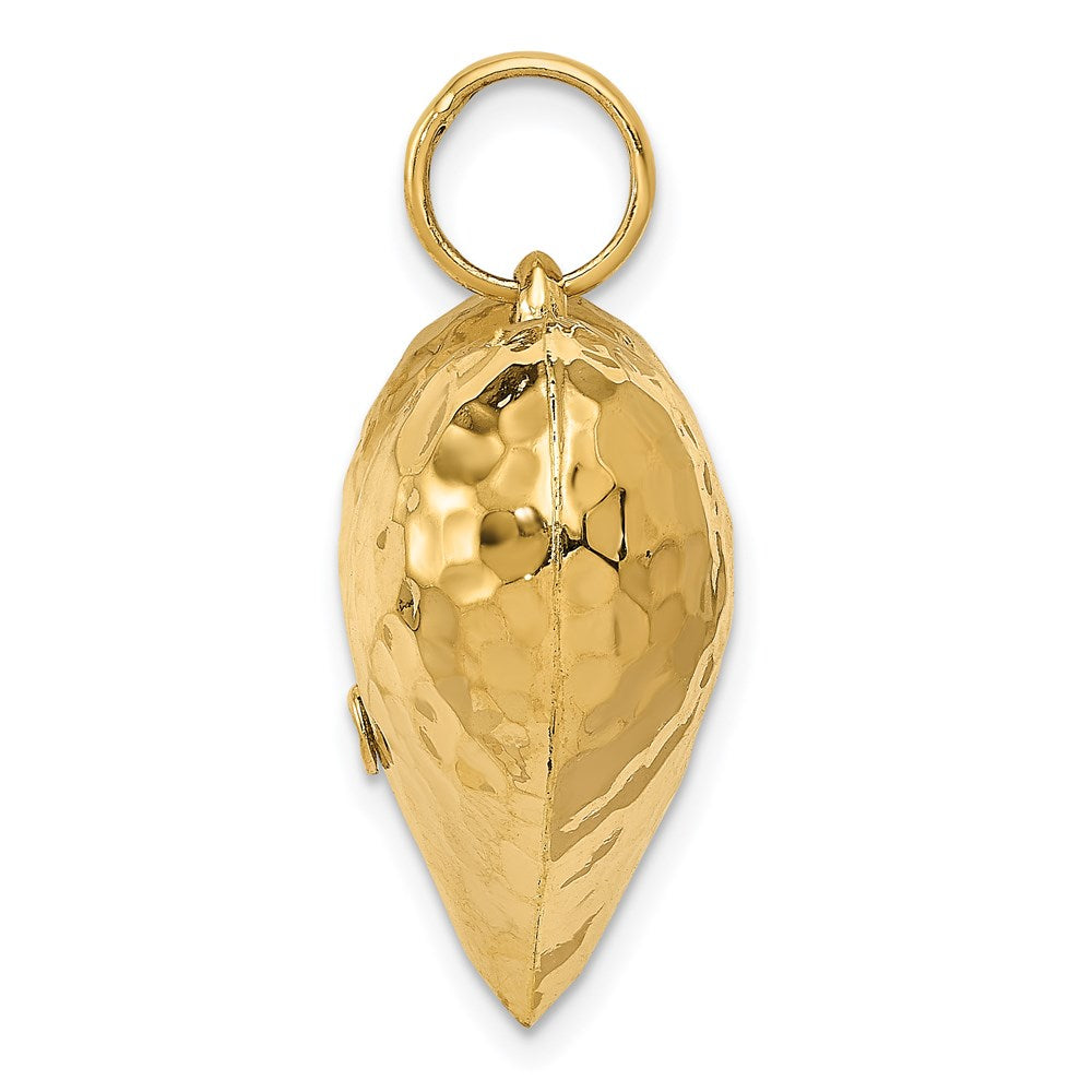 Charlie & Co Jewelry | 14k Polished And Hammered 3-d Heart Pendant - Model D1045