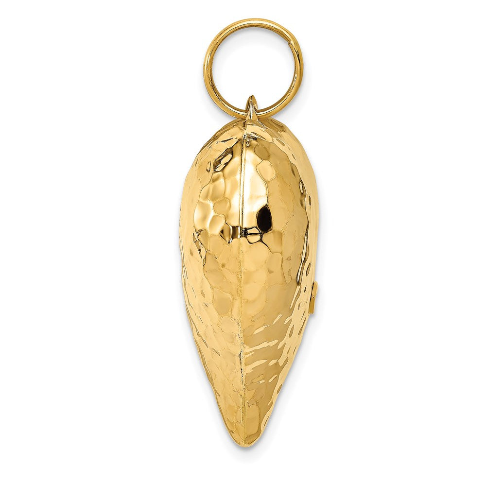 Charlie & Co Jewelry | 14k Polished And Hammered 3-d Heart Pendant - Model D1046