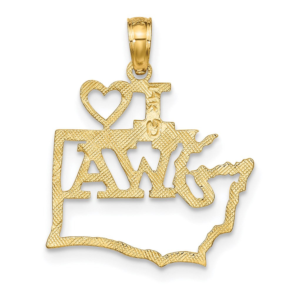 Charlie & Co Jewelry | 14k Solid Washington State Pendant - Model D1194