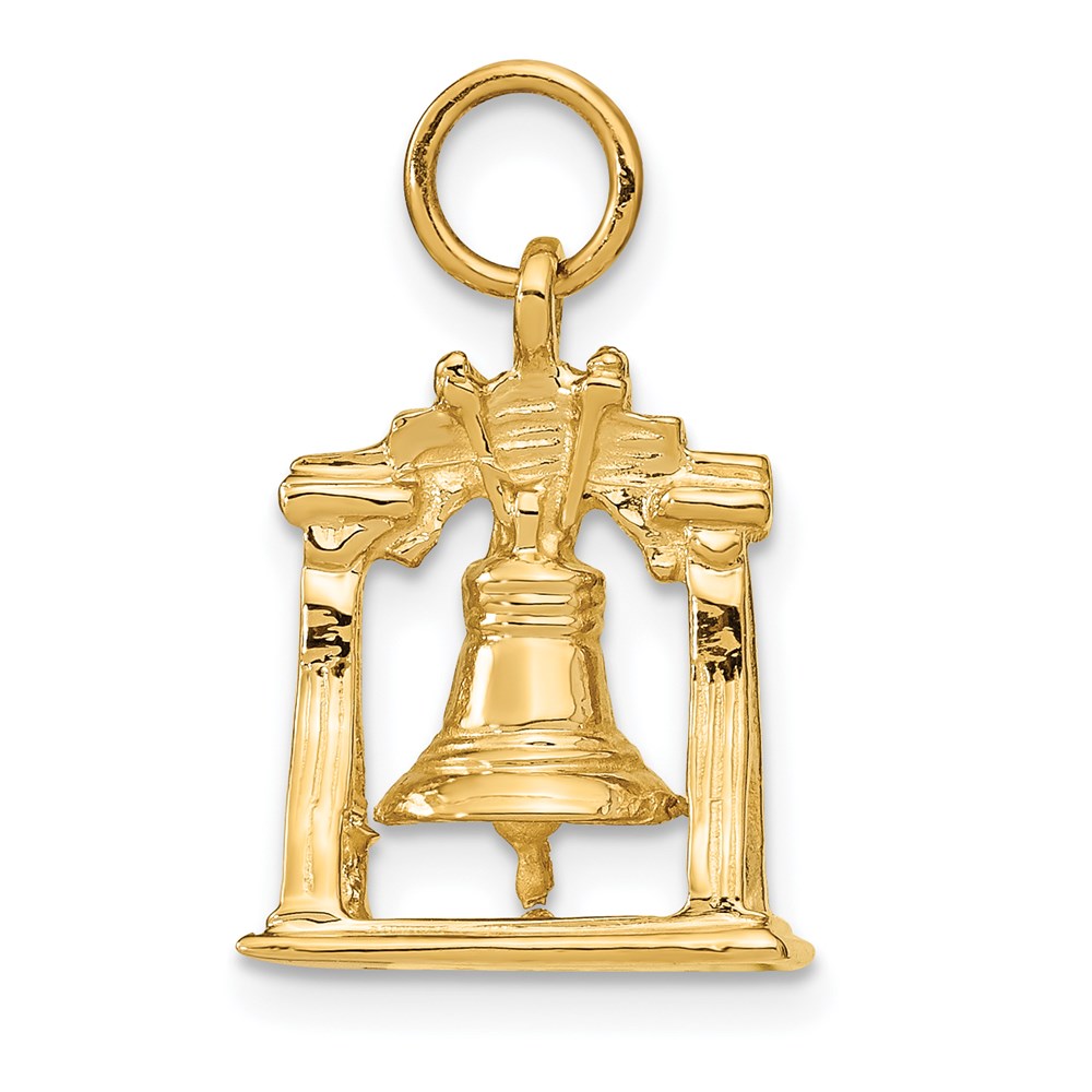 Charlie & Co Jewelry | 14k Solid Polished 3-d Liberty Bell Charm - Model D1203
