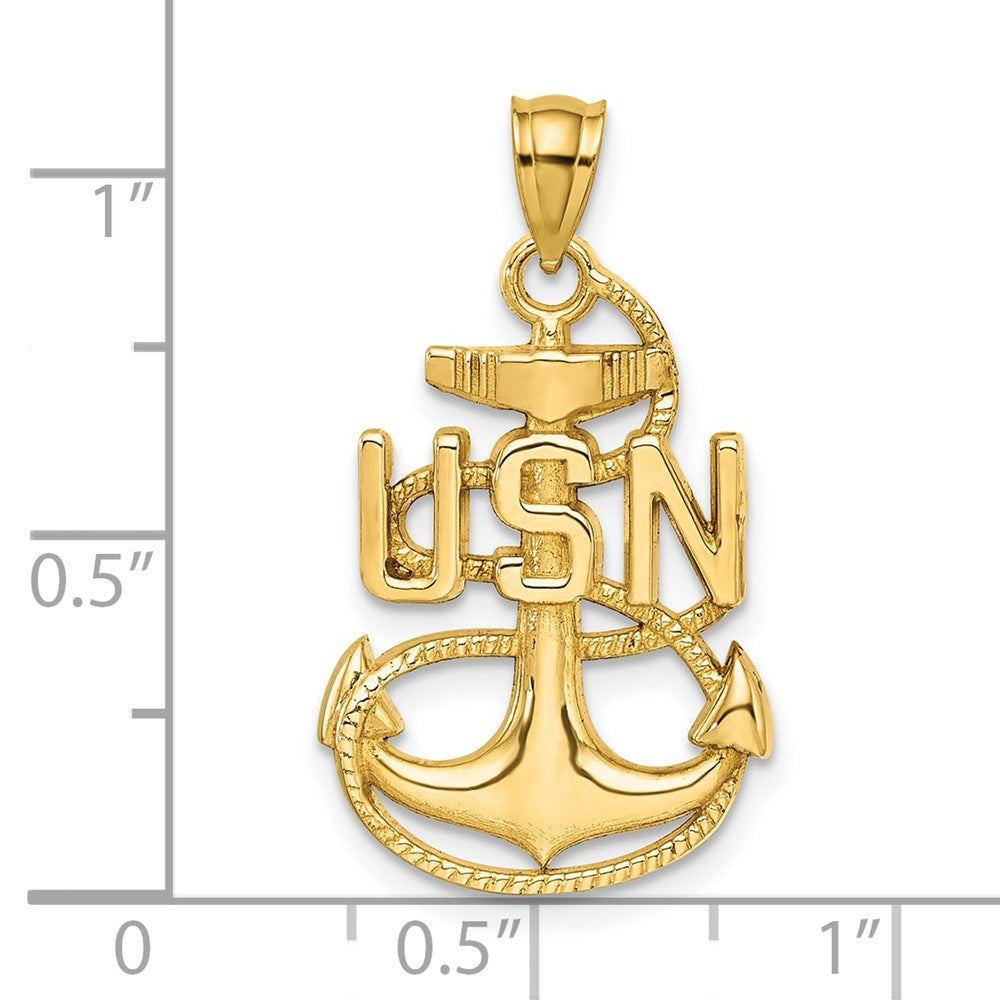 Charlie & Co Jewelry | 14k United States Navy Usn Anchor Pendant - Model D1230