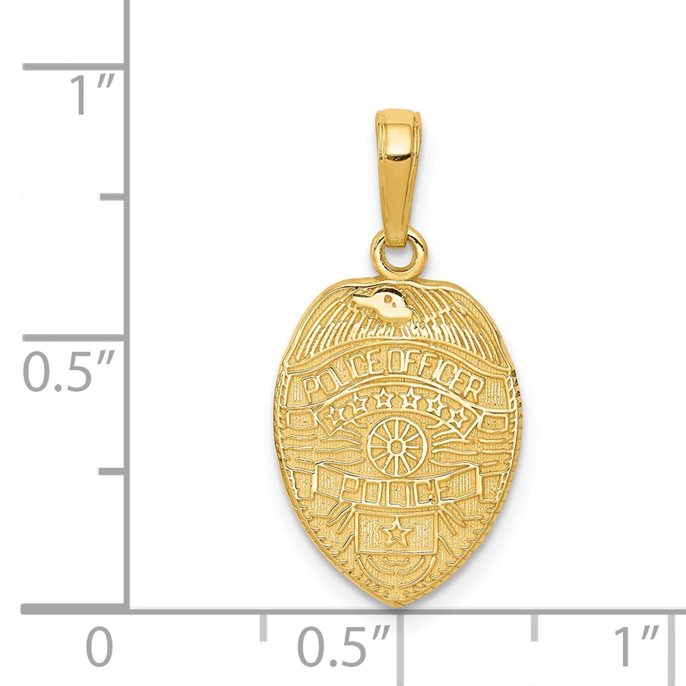 Charlie & Co Jewelry | 14k Police Officer Badge Pendant - Model D1232