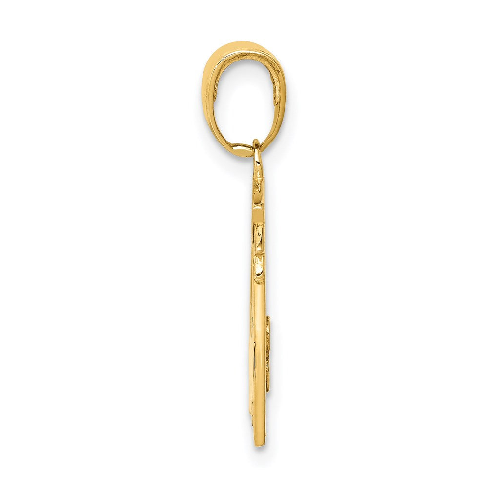 Charlie & Co Jewelry | 14k Polished Flat-backed Teacher Pendant - Model D1246